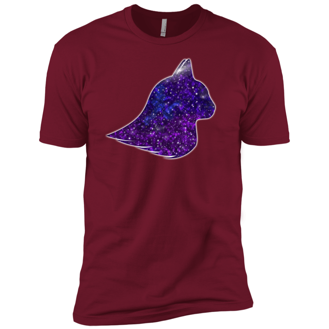 T-Shirts Cardinal / X-Small Galaxy Cat Men's Premium T-Shirt