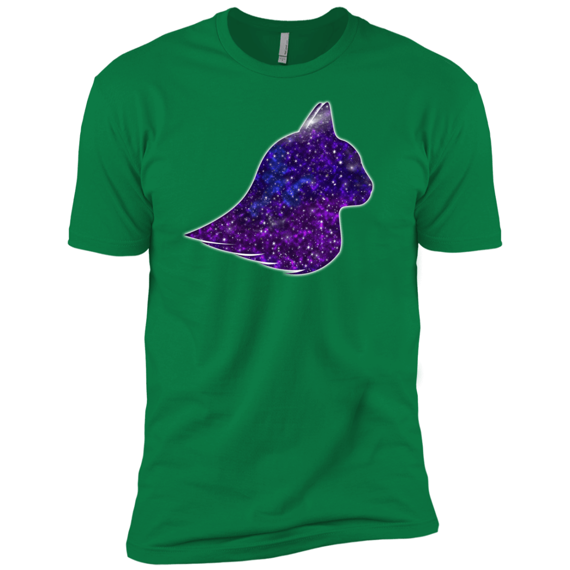 T-Shirts Kelly Green / X-Small Galaxy Cat Men's Premium T-Shirt