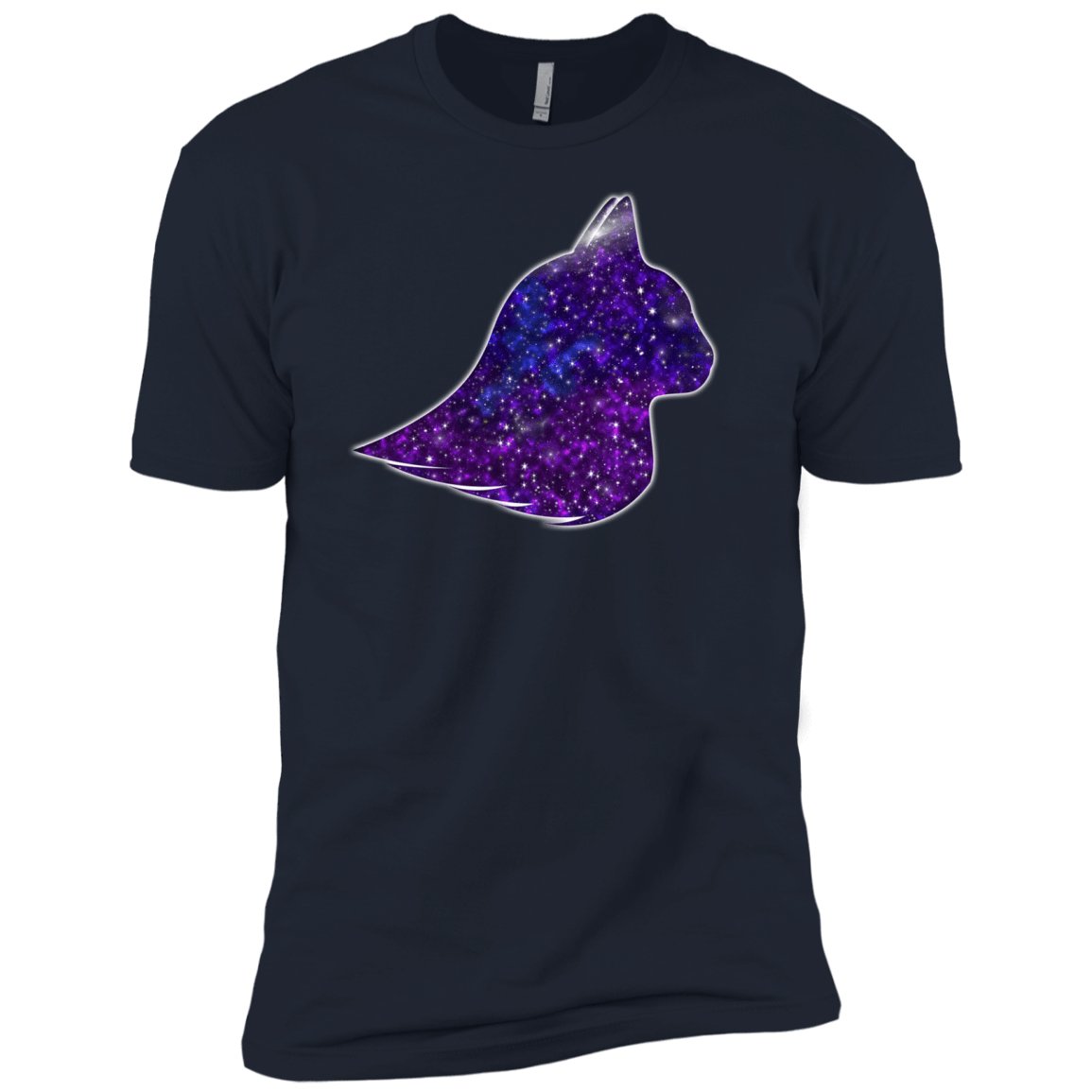 T-Shirts Midnight Navy / X-Small Galaxy Cat Men's Premium T-Shirt