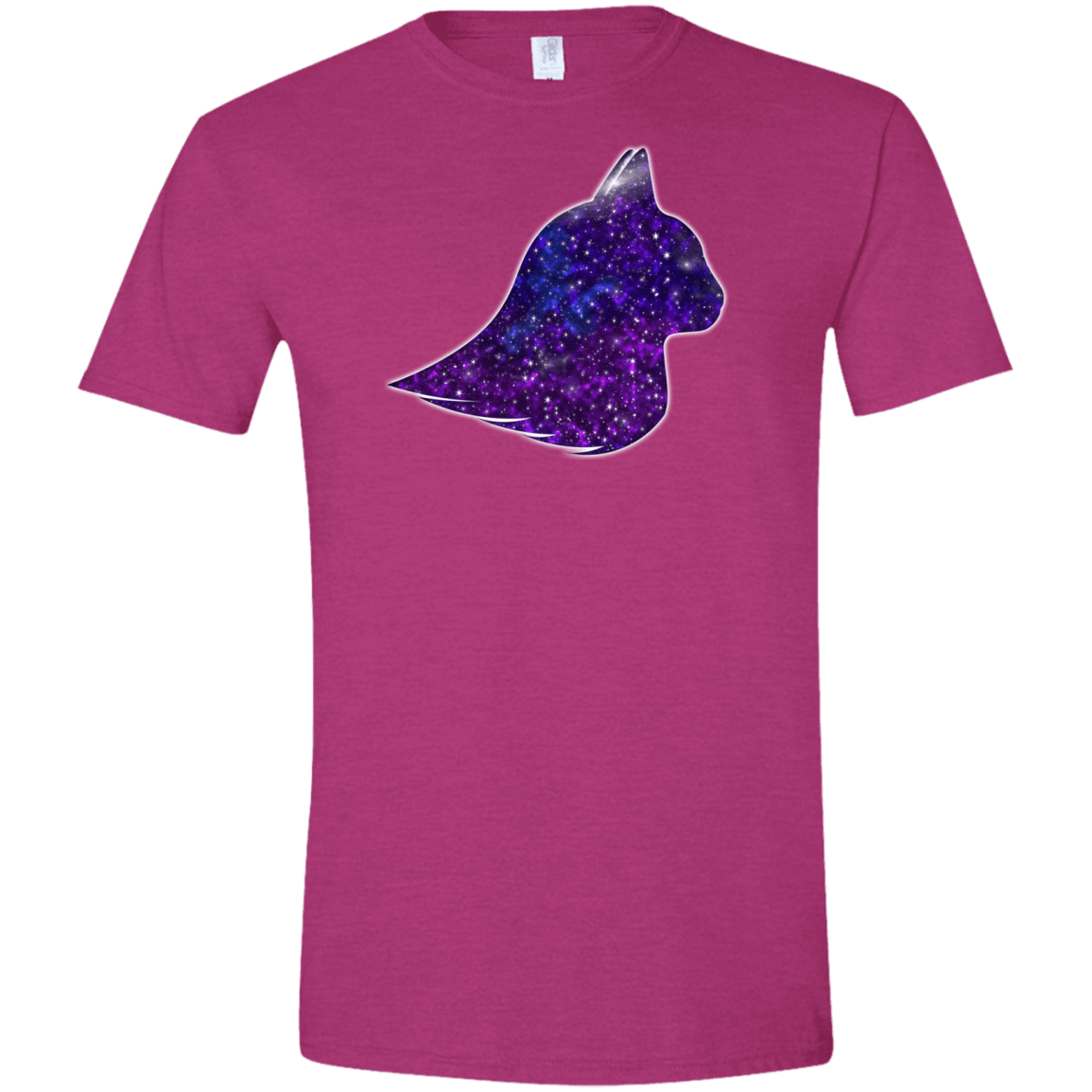 T-Shirts Antique Heliconia / S Galaxy Cat Men's Semi-Fitted Softstyle