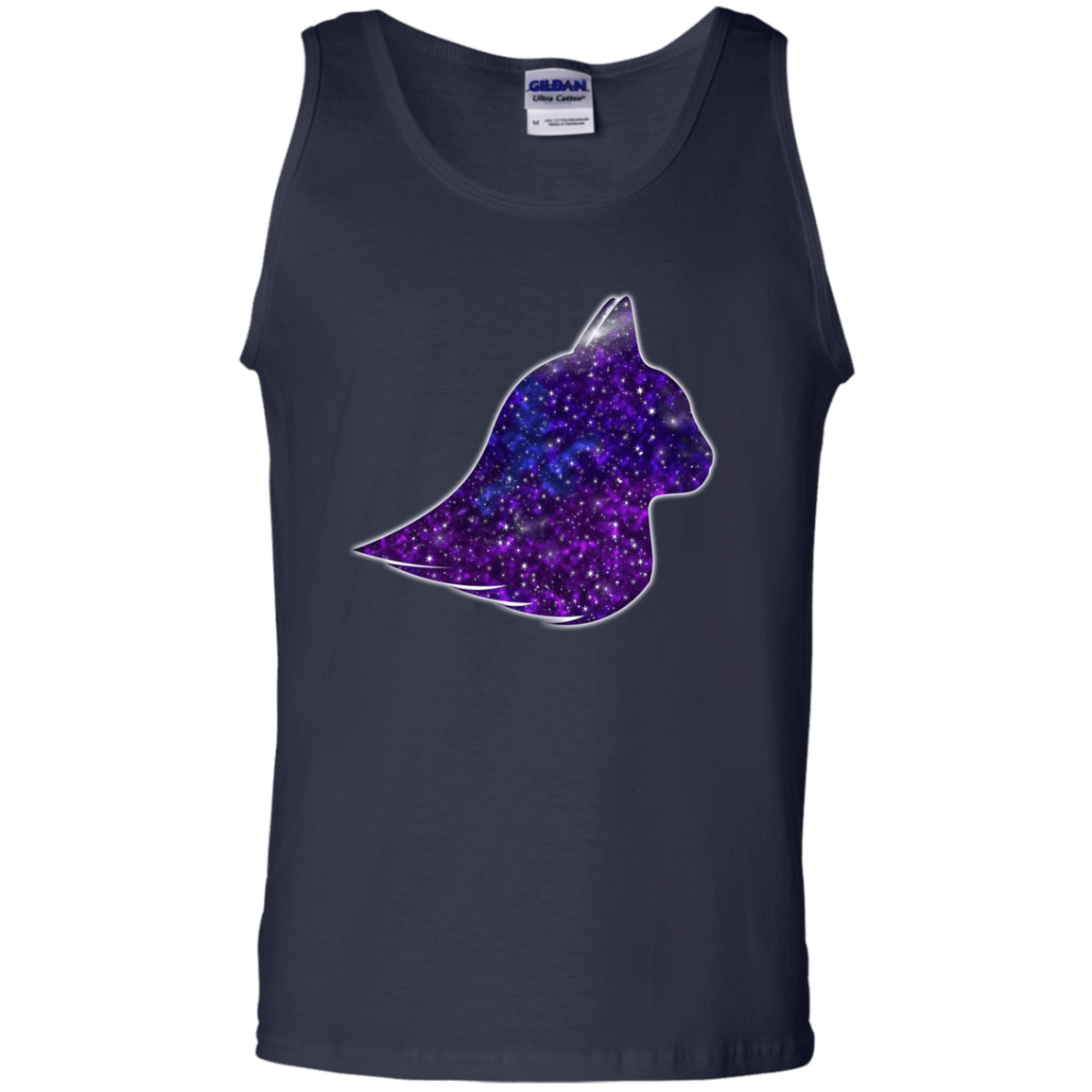 T-Shirts Navy / S Galaxy Cat Men's Tank Top