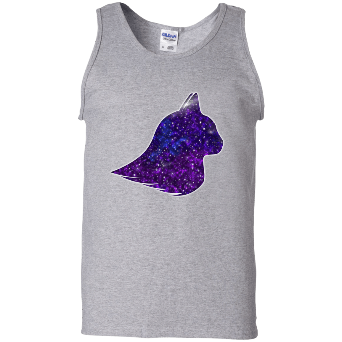 T-Shirts Sport Grey / S Galaxy Cat Men's Tank Top