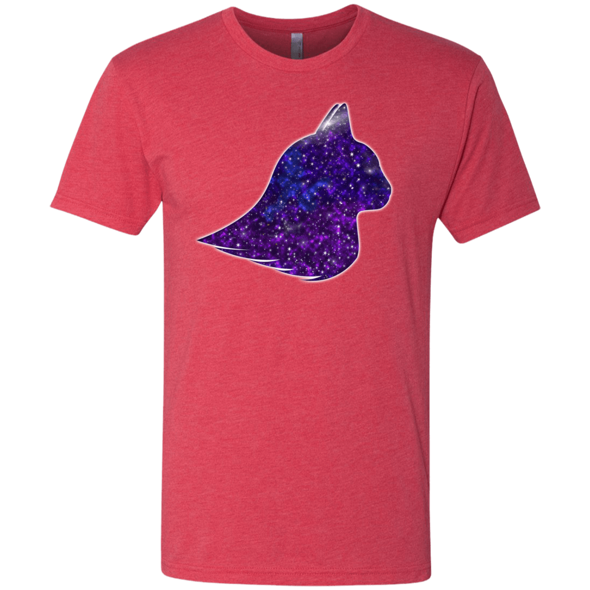 T-Shirts Vintage Red / S Galaxy Cat Men's Triblend T-Shirt