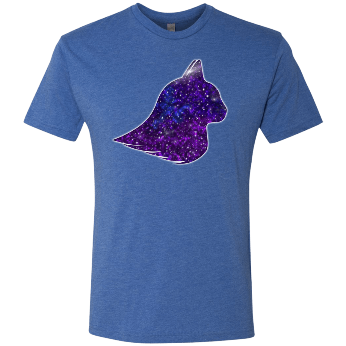 T-Shirts Vintage Royal / S Galaxy Cat Men's Triblend T-Shirt