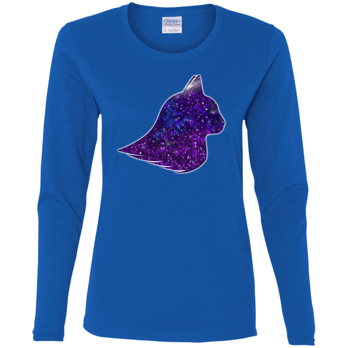 T-Shirts Royal / S Galaxy Cat Women's Long Sleeve T-Shirt