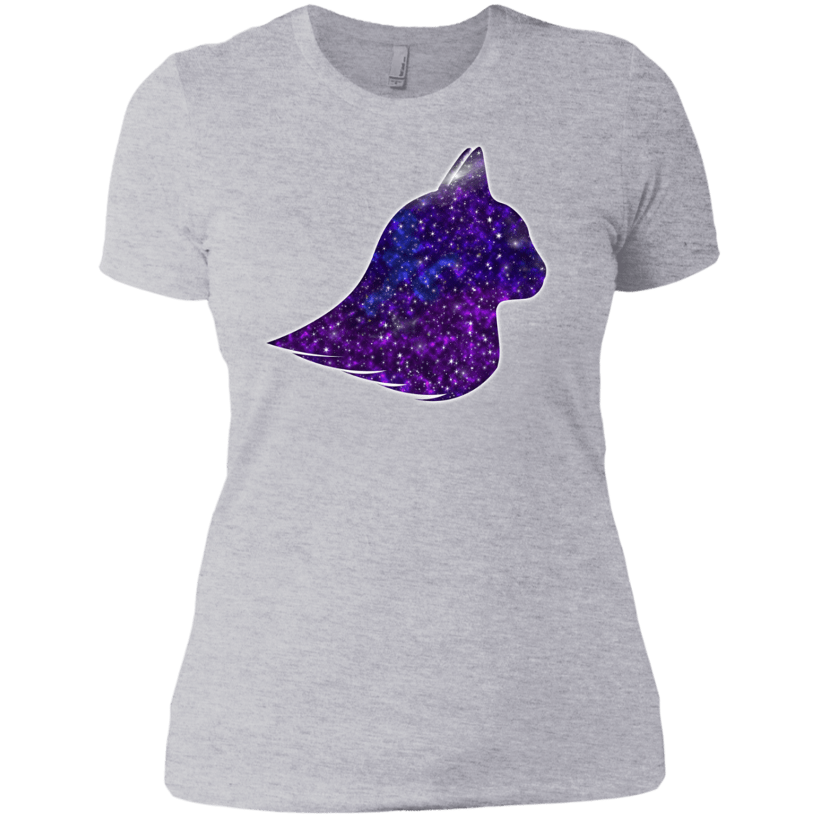 T-Shirts Heather Grey / X-Small Galaxy Cat Women's Premium T-Shirt