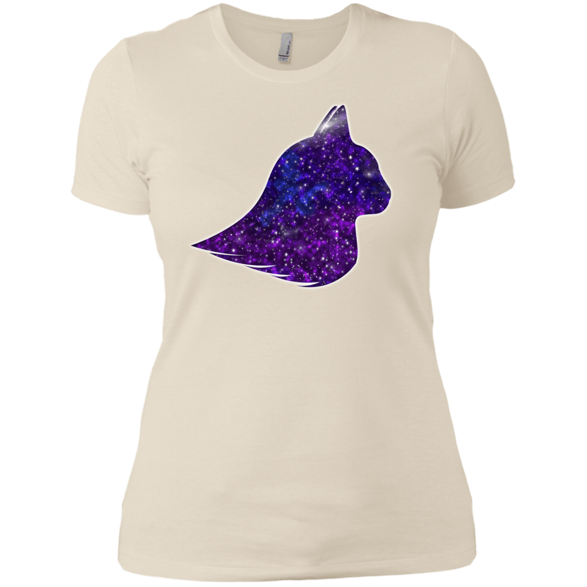 T-Shirts Ivory/ / X-Small Galaxy Cat Women's Premium T-Shirt