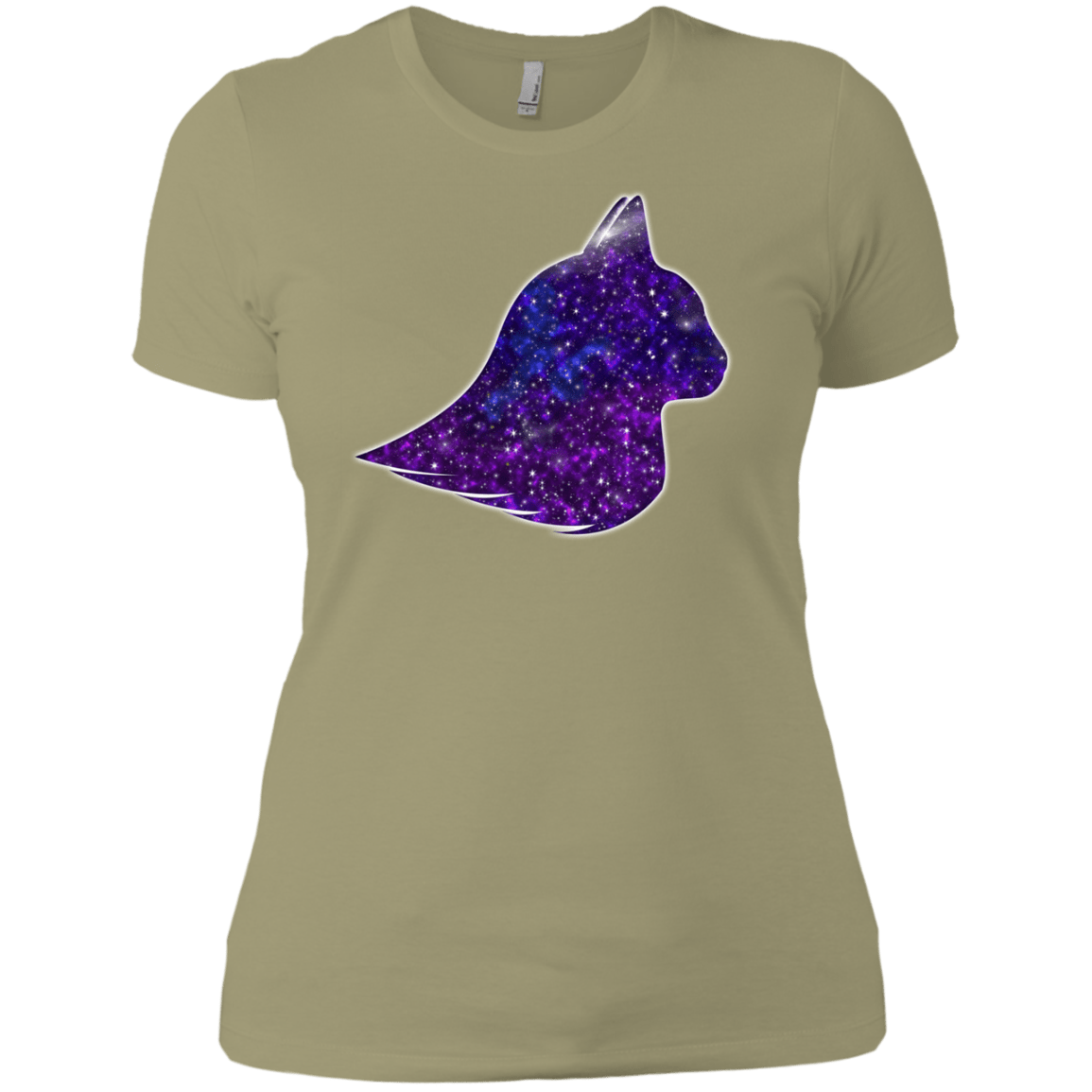 T-Shirts Light Olive / X-Small Galaxy Cat Women's Premium T-Shirt