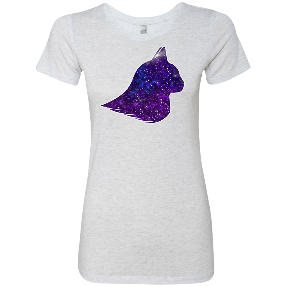 T-Shirts Heather White / S Galaxy Cat Women's Triblend T-Shirt