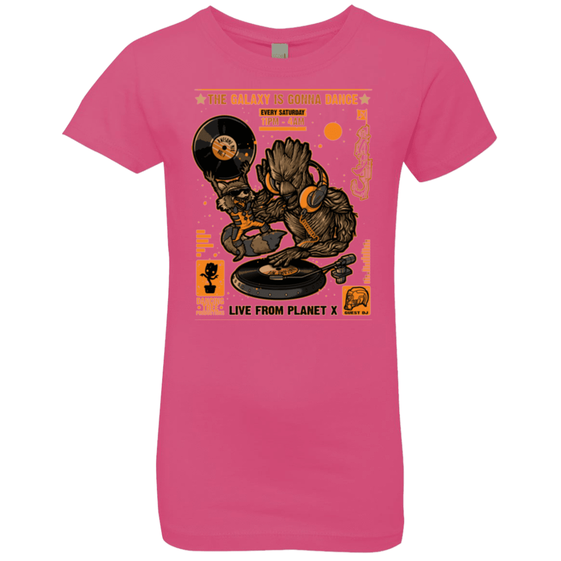 T-Shirts Hot Pink / YXS GALAXY GIG Girls Premium T-Shirt