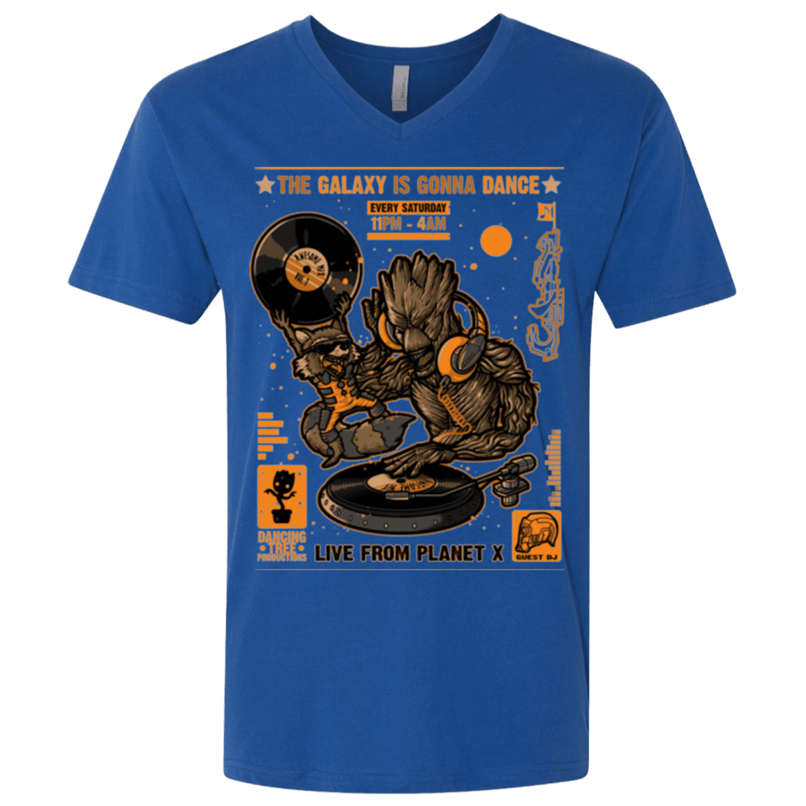 T-Shirts Royal / X-Small GALAXY GIG Men's Premium V-Neck