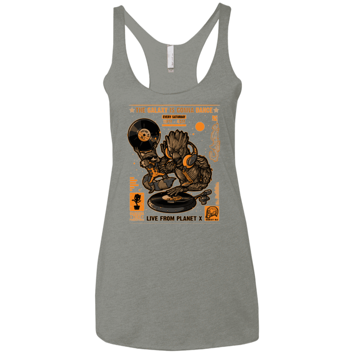 T-Shirts Venetian Grey / X-Small GALAXY GIG Women's Triblend Racerback Tank