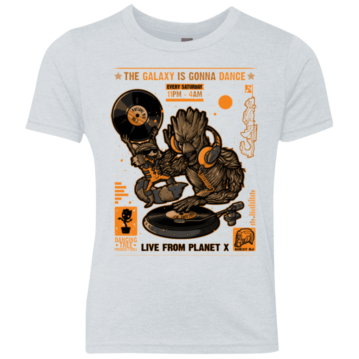 T-Shirts Heather White / YXS GALAXY GIG Youth Triblend T-Shirt