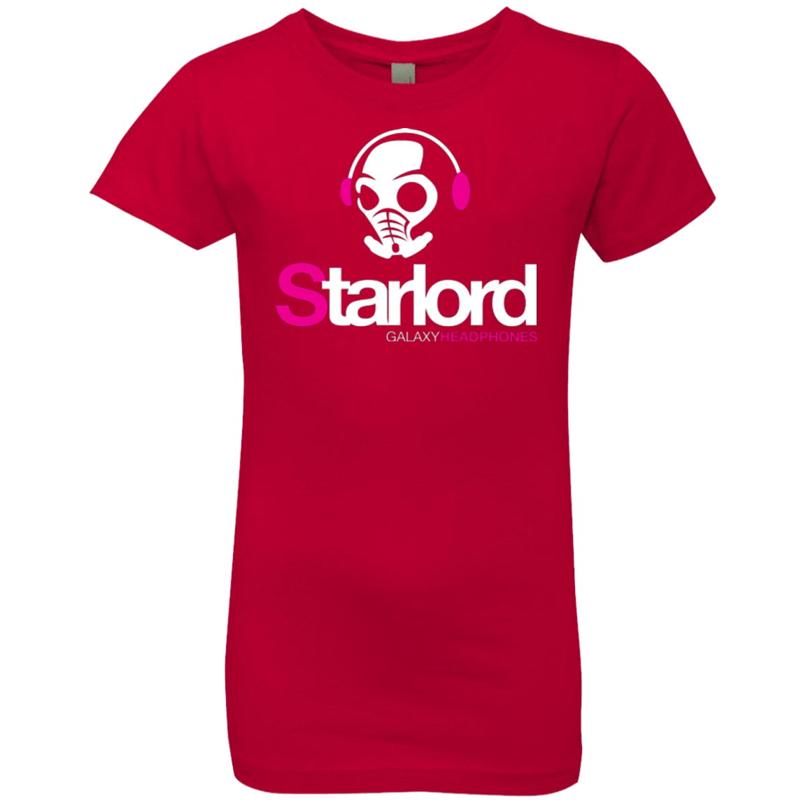 T-Shirts Red / YXS Galaxy Headphones Girls Premium T-Shirt
