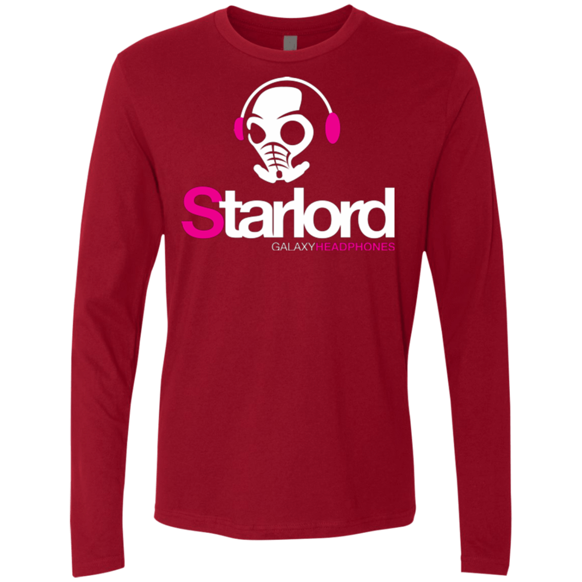 T-Shirts Cardinal / Small Galaxy Headphones Men's Premium Long Sleeve
