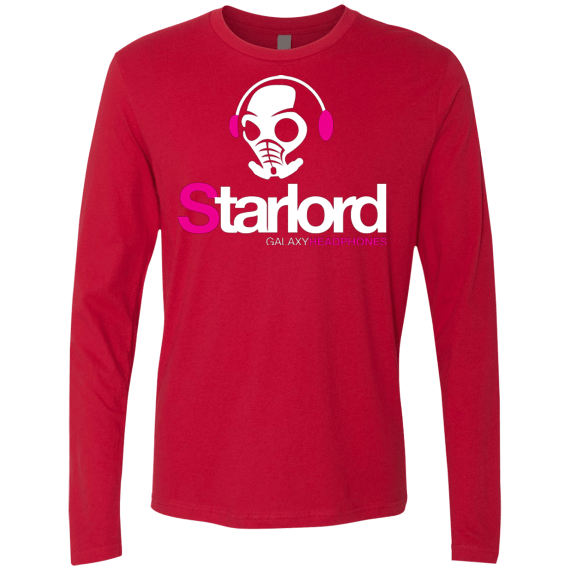 T-Shirts Red / Small Galaxy Headphones Men's Premium Long Sleeve