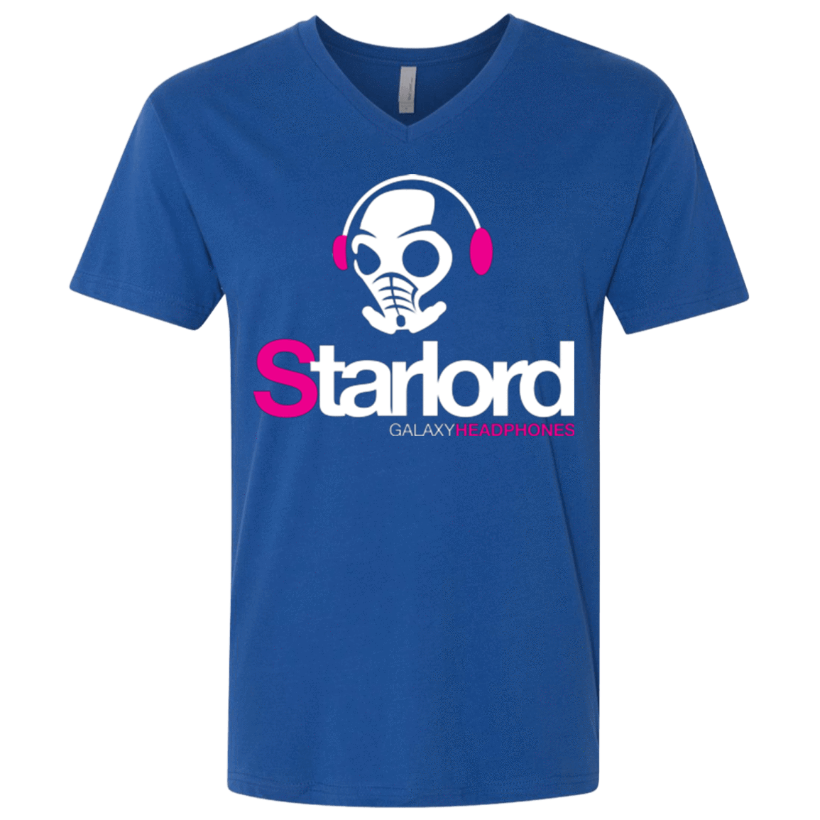 T-Shirts Royal / X-Small Galaxy Headphones Men's Premium V-Neck