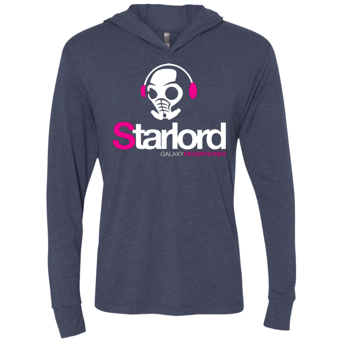 T-Shirts Vintage Navy / X-Small Galaxy Headphones Triblend Long Sleeve Hoodie Tee