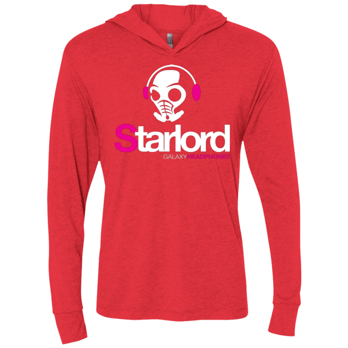 T-Shirts Vintage Red / X-Small Galaxy Headphones Triblend Long Sleeve Hoodie Tee