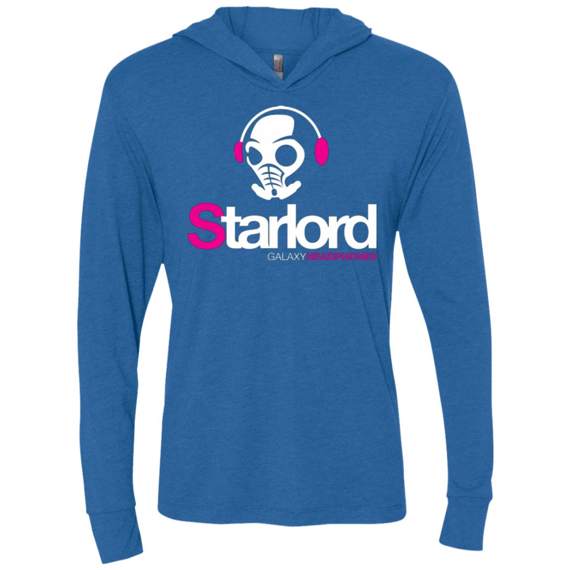 T-Shirts Vintage Royal / X-Small Galaxy Headphones Triblend Long Sleeve Hoodie Tee