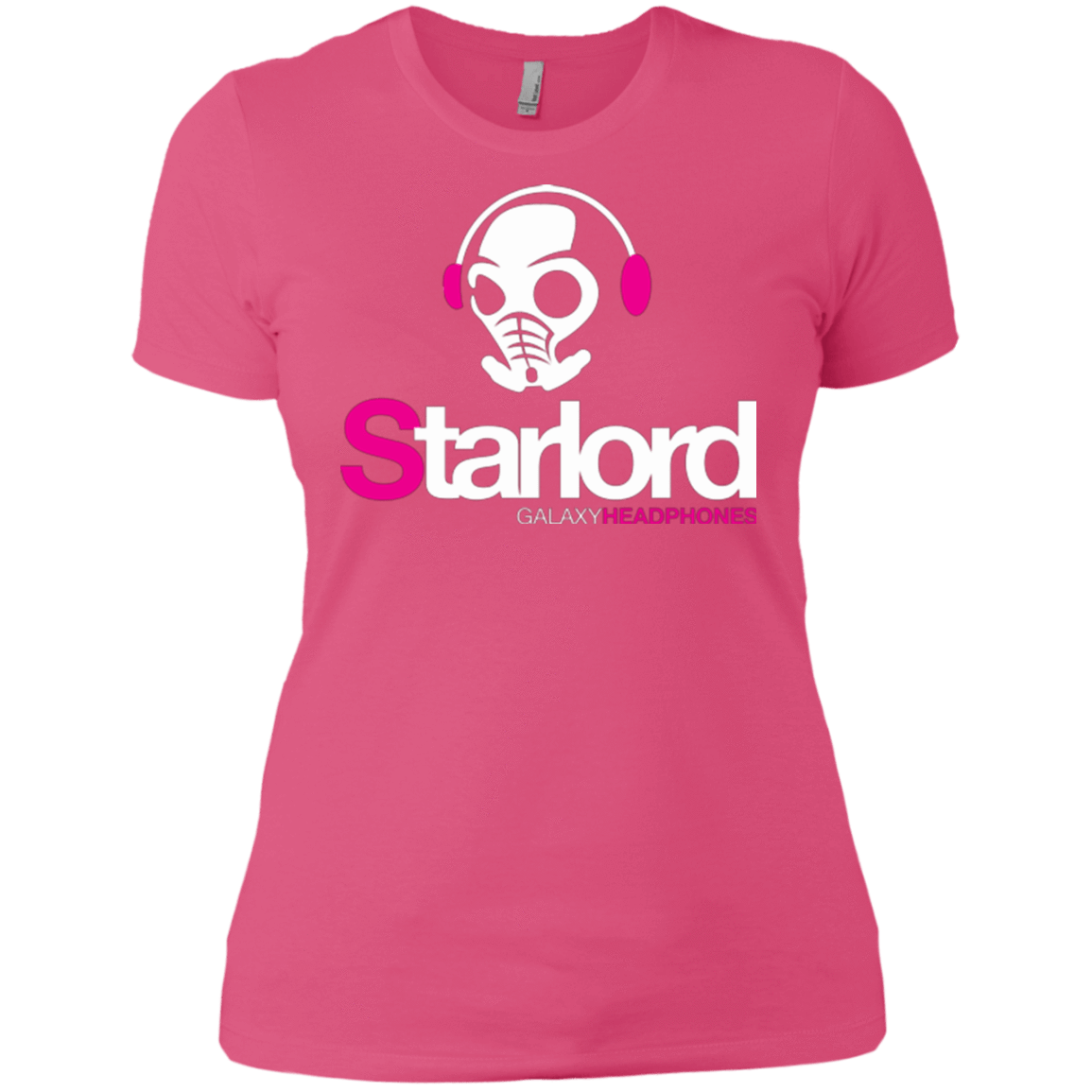 T-Shirts Hot Pink / X-Small Galaxy Headphones Women's Premium T-Shirt