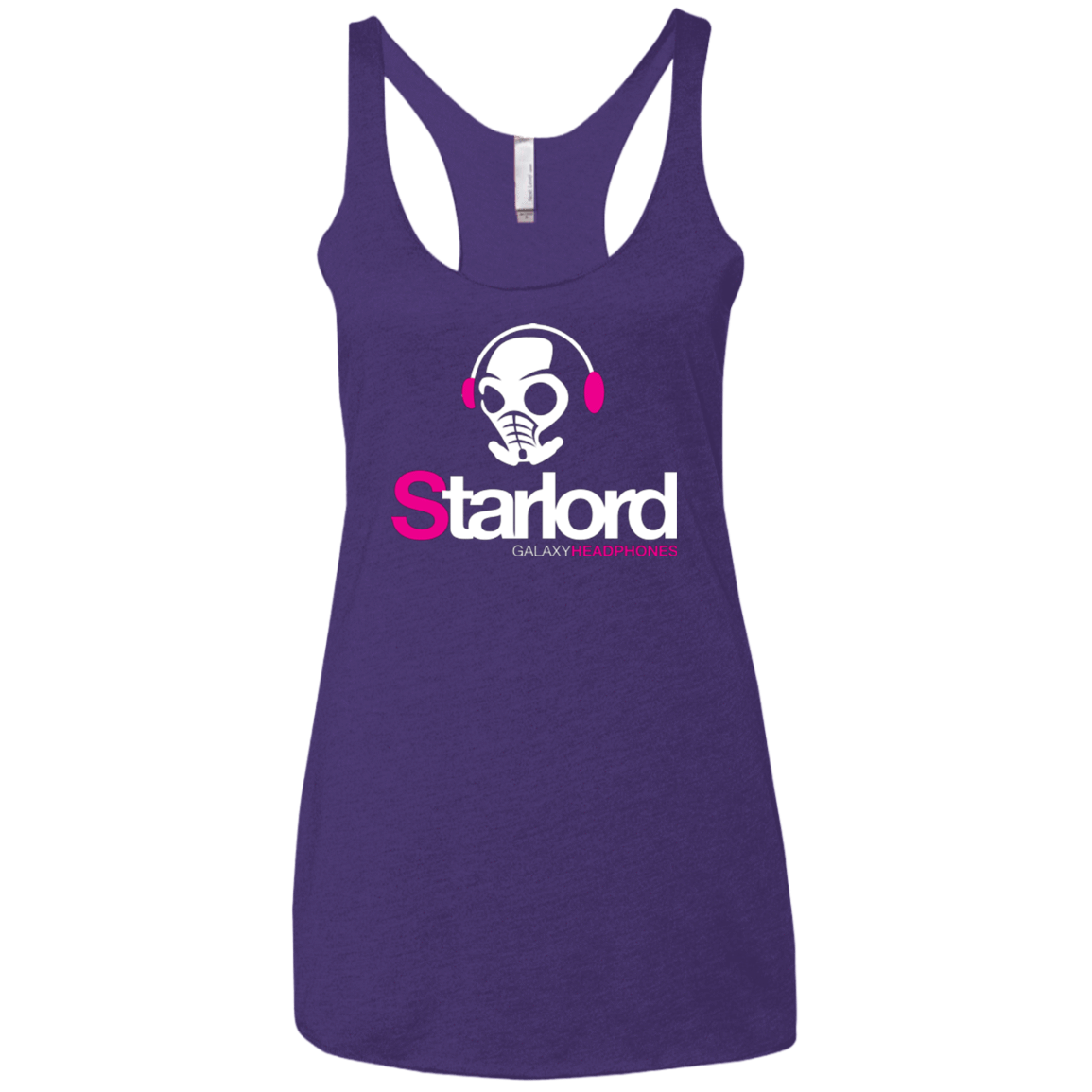 T-Shirts Purple / X-Small Galaxy Headphones Women's Triblend Racerback Tank