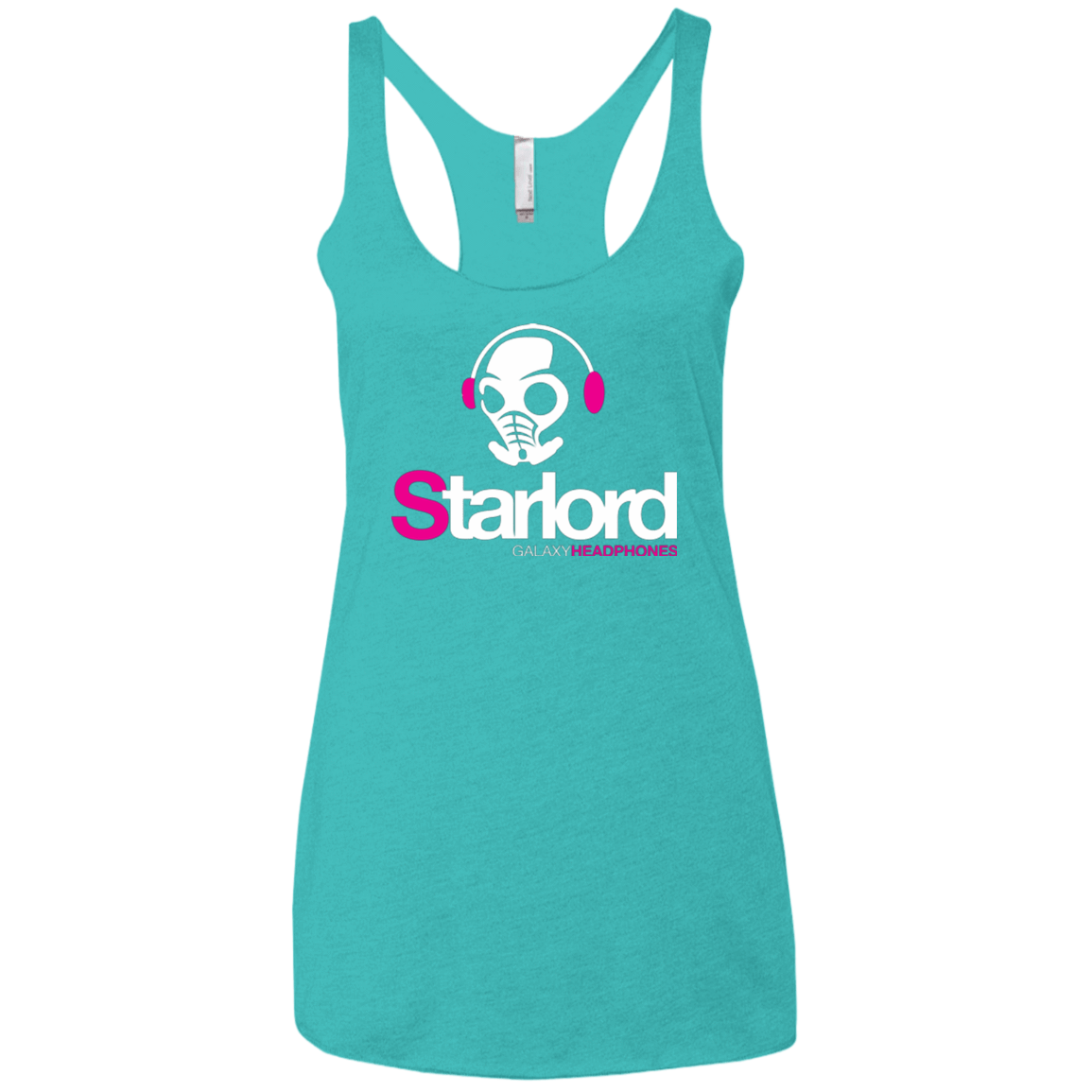 T-Shirts Tahiti Blue / X-Small Galaxy Headphones Women's Triblend Racerback Tank