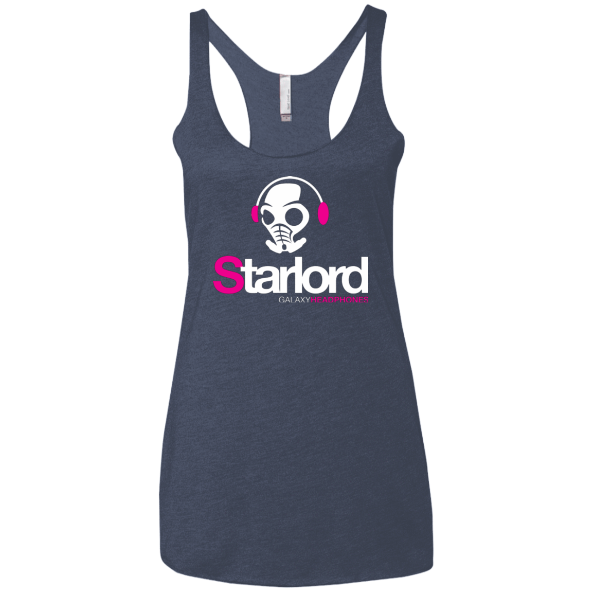 T-Shirts Vintage Navy / X-Small Galaxy Headphones Women's Triblend Racerback Tank