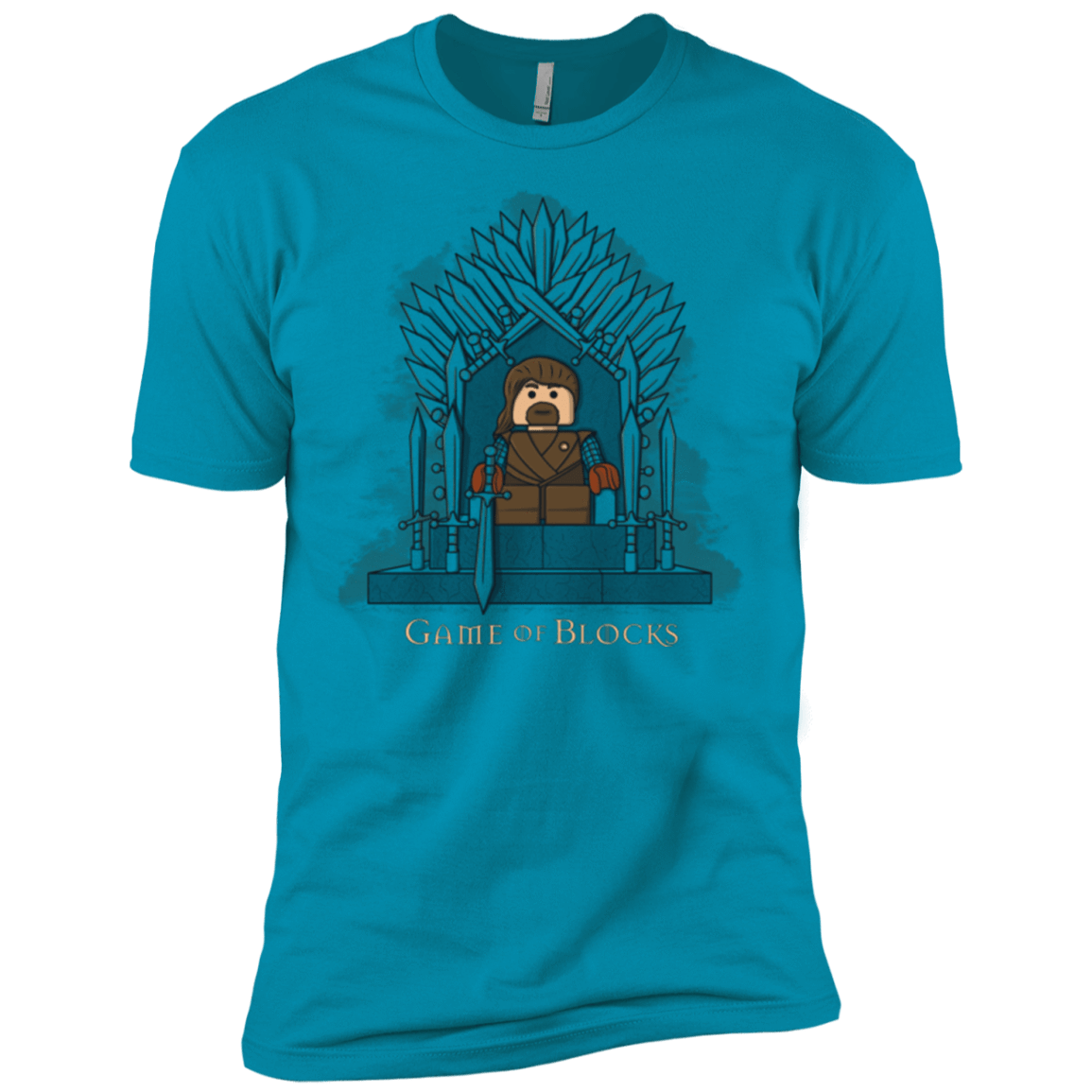 T-Shirts Turquoise / YXS Game of Blocks Boys Premium T-Shirt