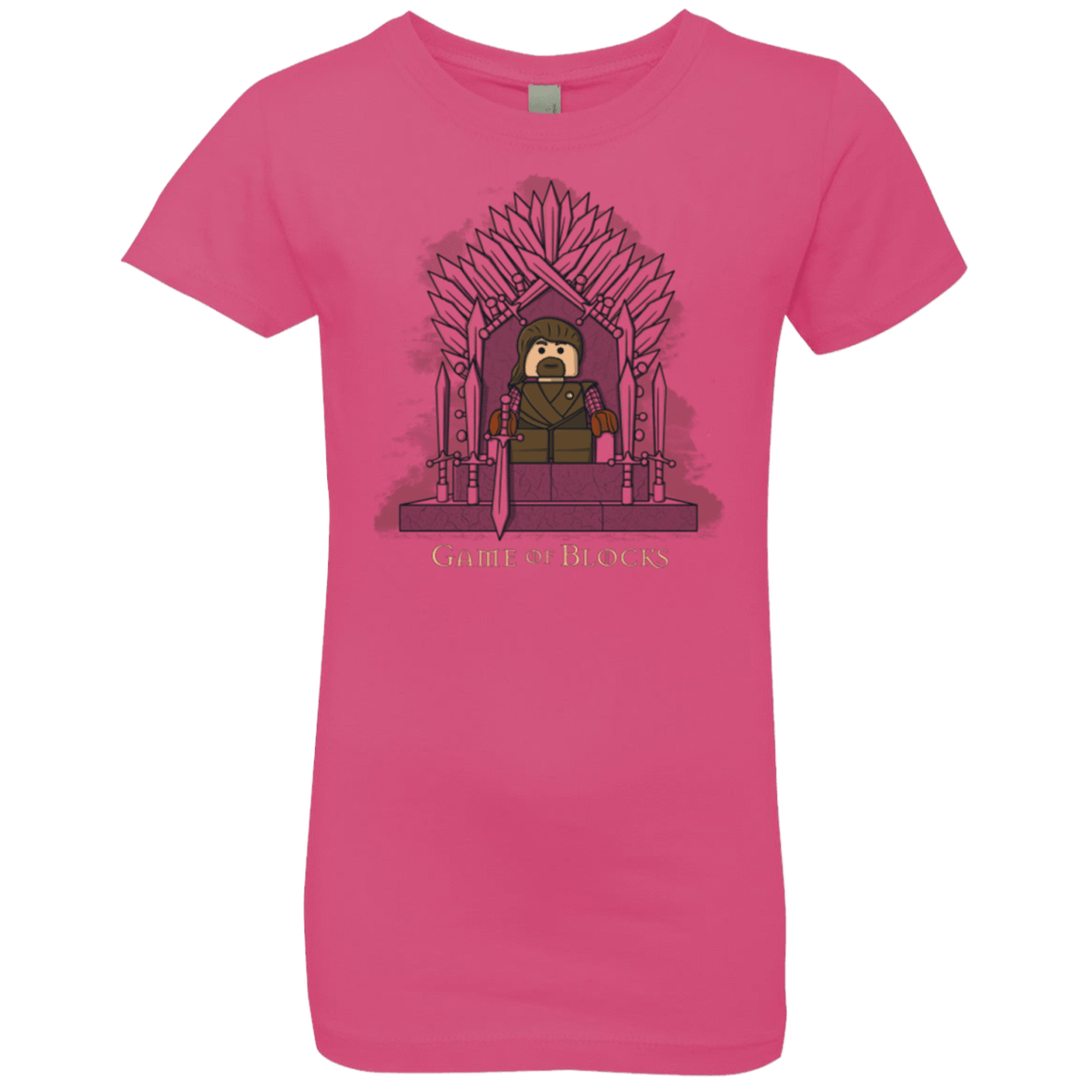 T-Shirts Hot Pink / YXS Game of Blocks Girls Premium T-Shirt