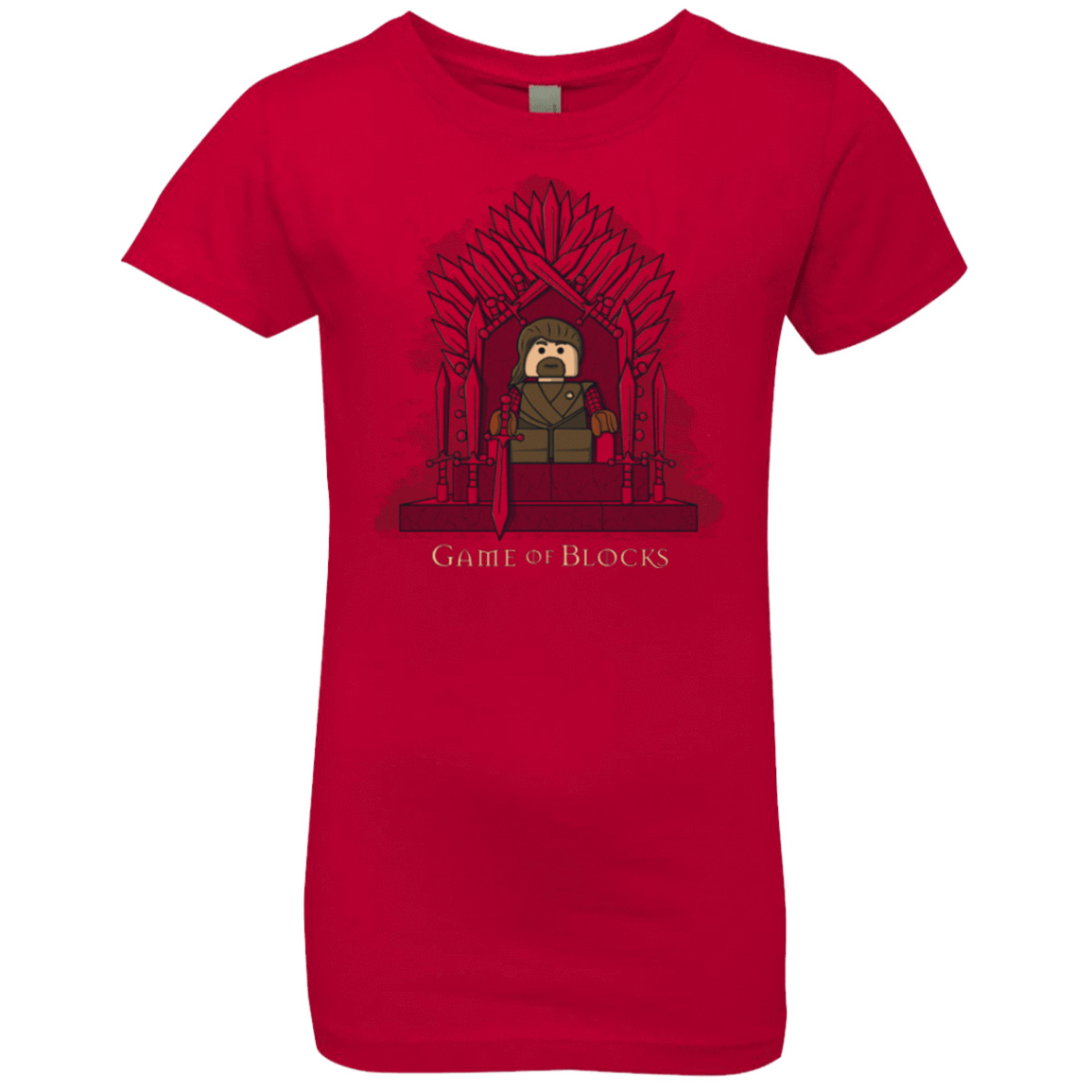 T-Shirts Red / YXS Game of Blocks Girls Premium T-Shirt