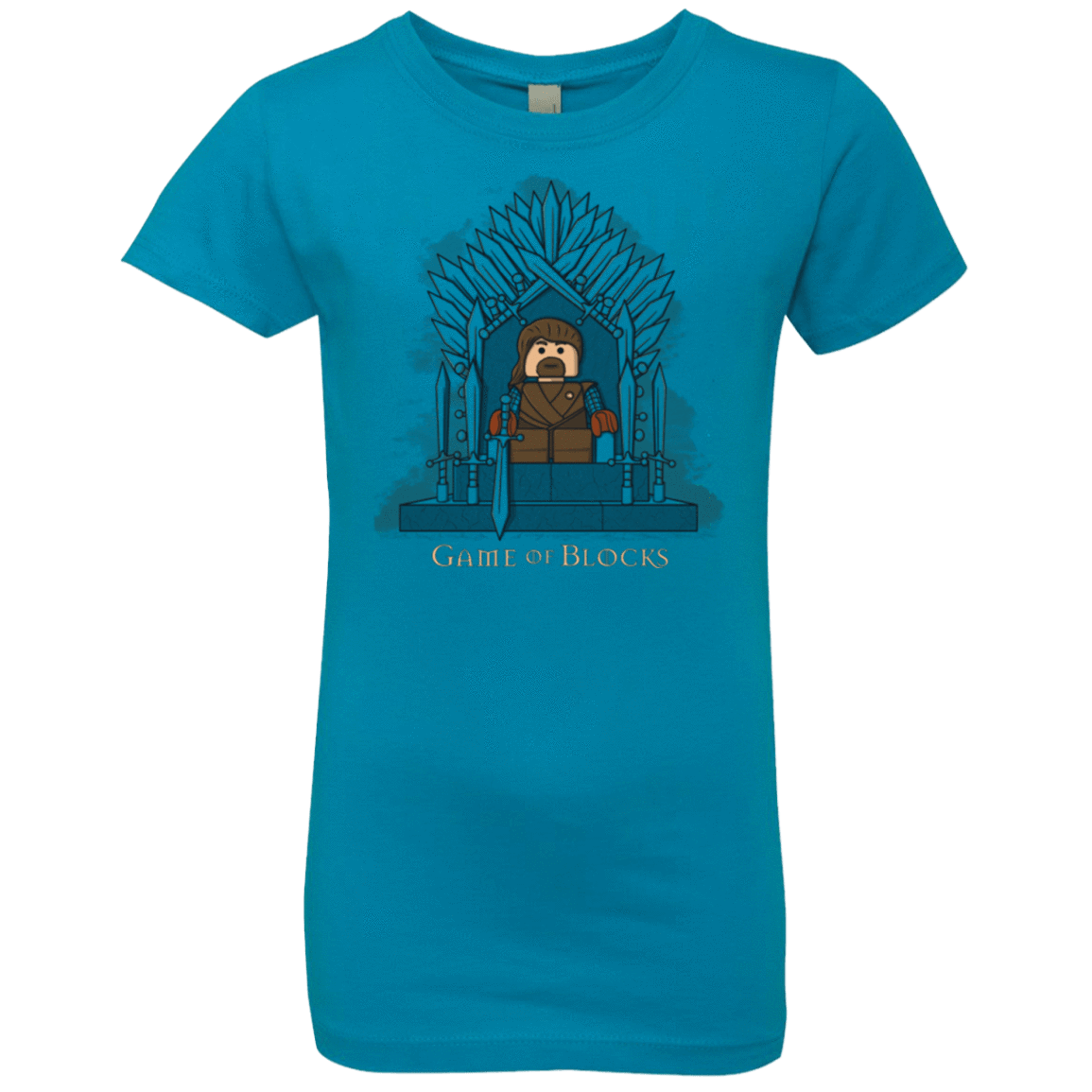 T-Shirts Turquoise / YXS Game of Blocks Girls Premium T-Shirt