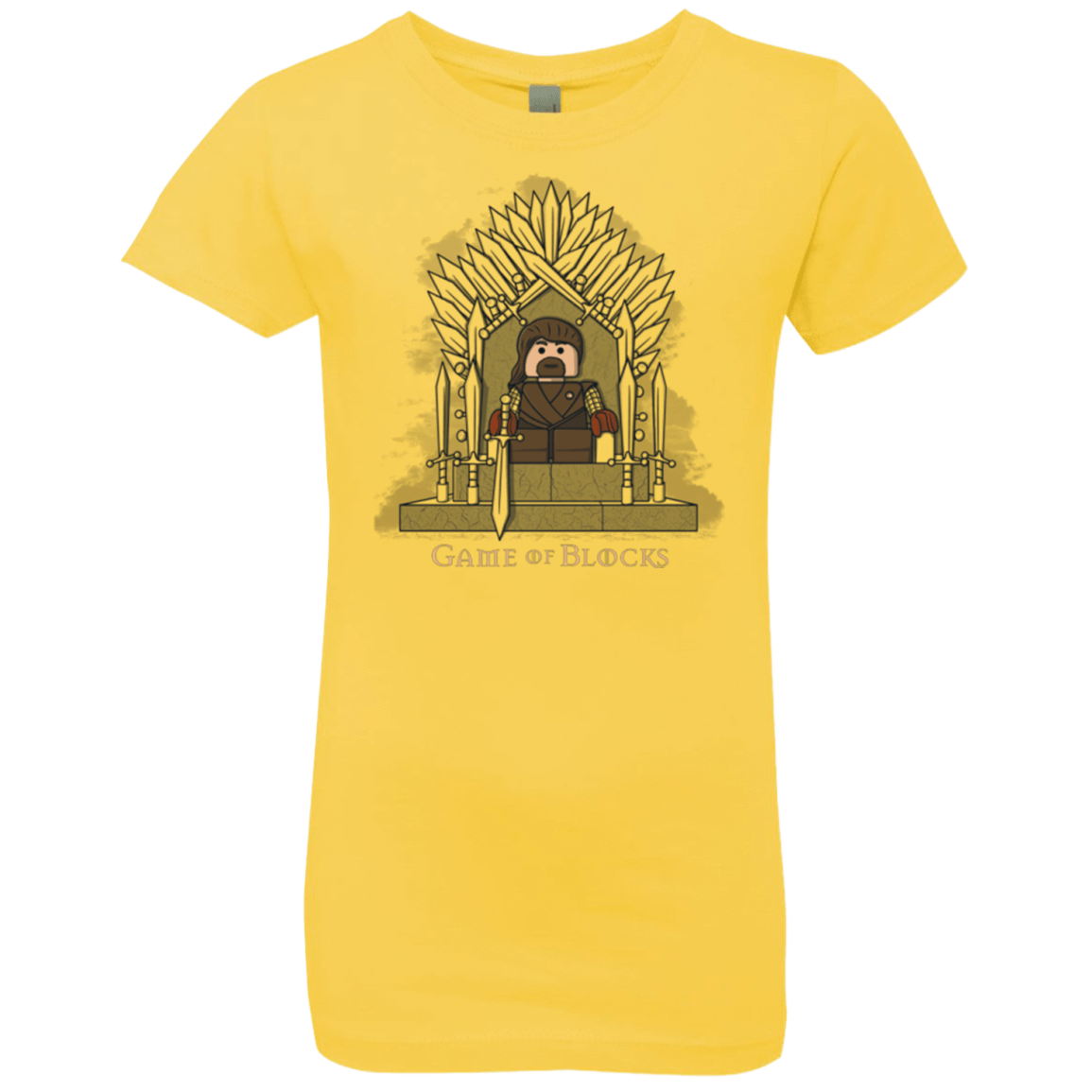 T-Shirts Vibrant Yellow / YXS Game of Blocks Girls Premium T-Shirt