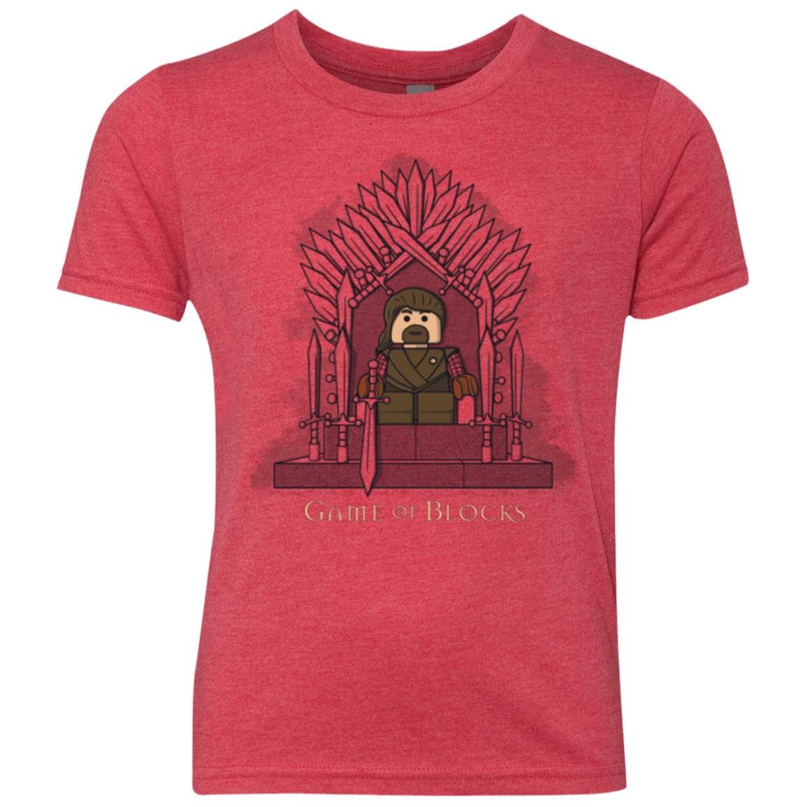 T-Shirts Vintage Red / YXS Game of Blocks Youth Triblend T-Shirt