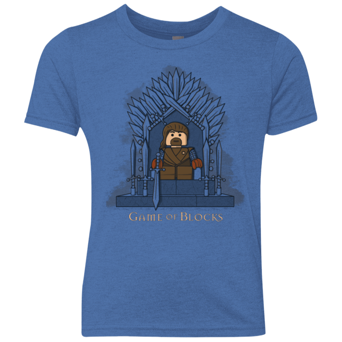 T-Shirts Vintage Royal / YXS Game of Blocks Youth Triblend T-Shirt