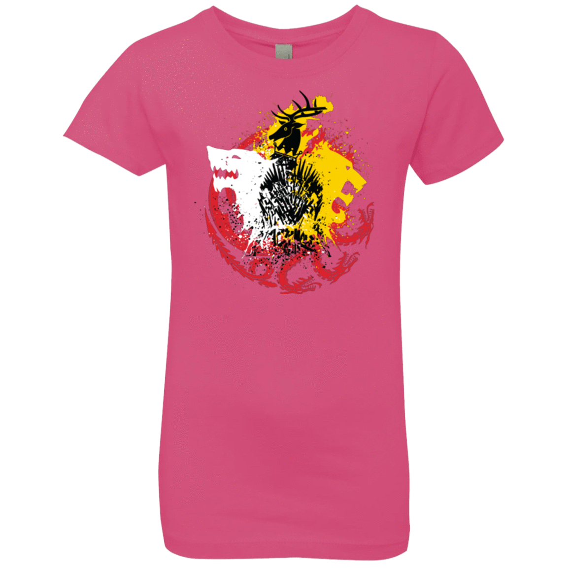 T-Shirts Hot Pink / YXS GAME OF COLORS Girls Premium T-Shirt
