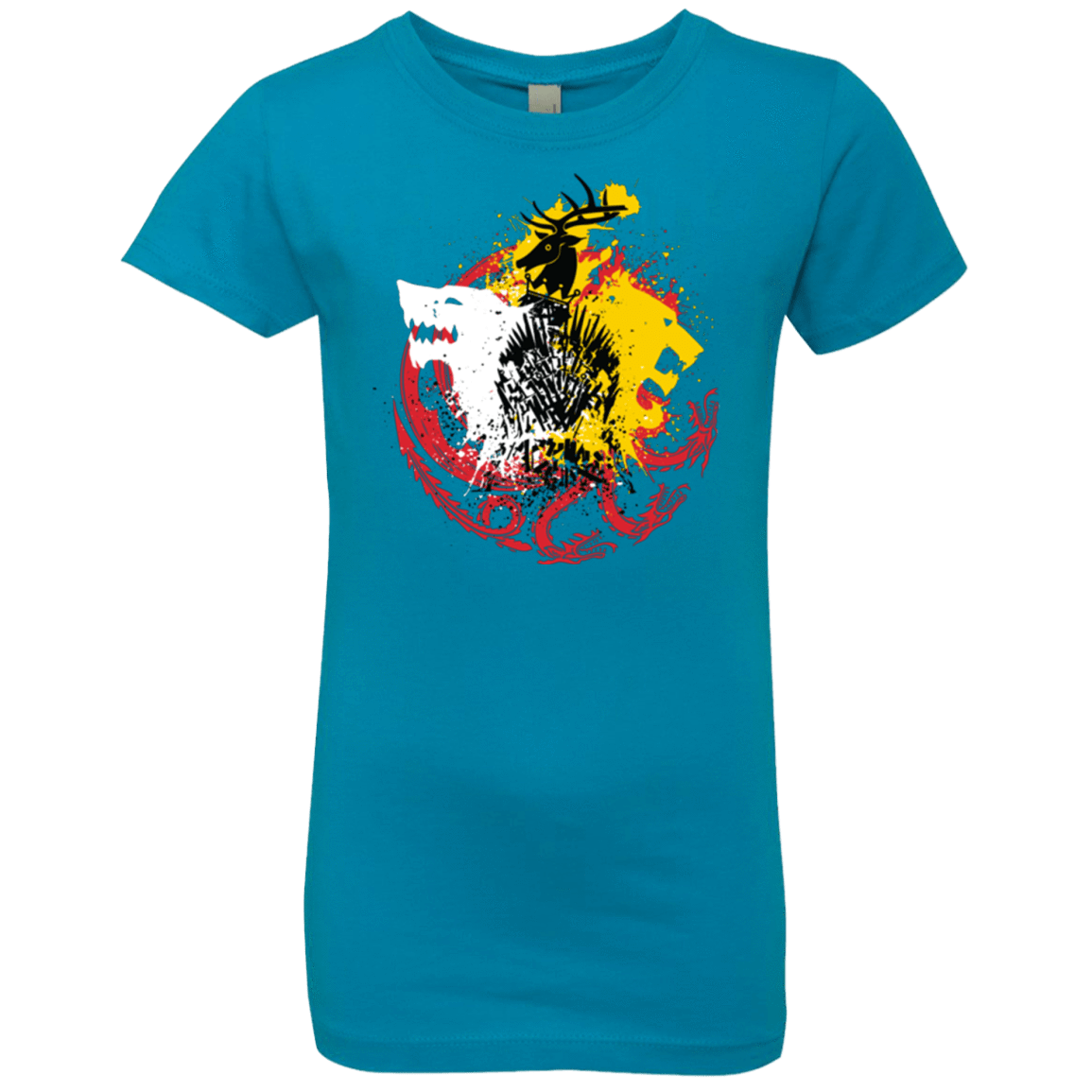 T-Shirts Turquoise / YXS GAME OF COLORS Girls Premium T-Shirt