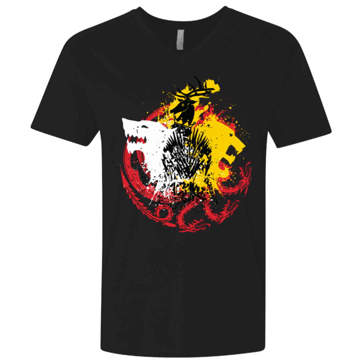 T-Shirts Black / X-Small GAME OF COLORS Men's Premium V-Neck