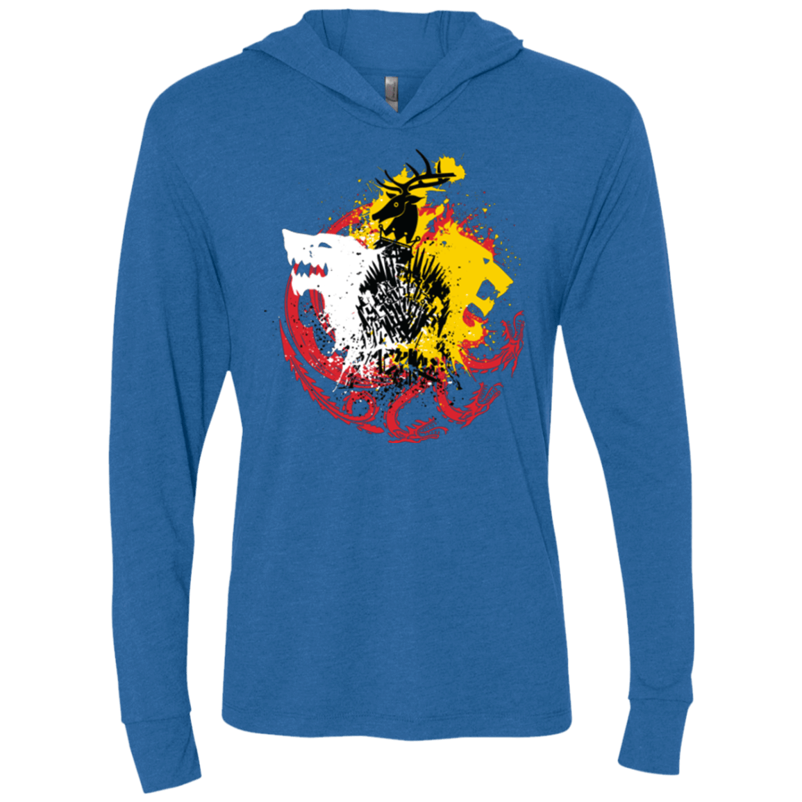 T-Shirts Vintage Royal / X-Small GAME OF COLORS Triblend Long Sleeve Hoodie Tee