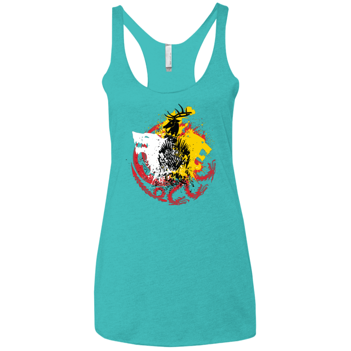 T-Shirts Tahiti Blue / X-Small GAME OF COLORS Women's Triblend Racerback Tank