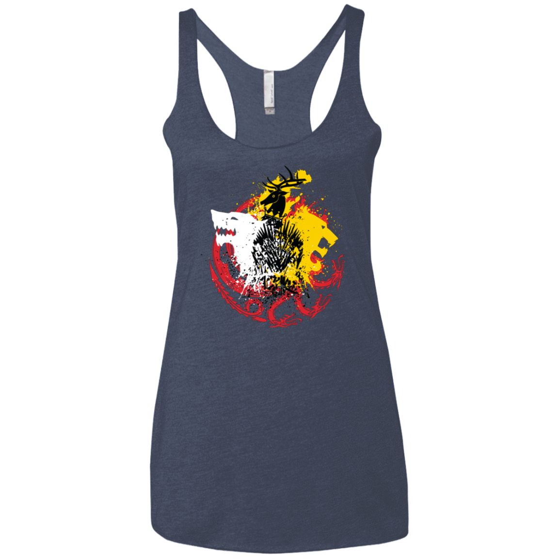 T-Shirts Vintage Navy / X-Small GAME OF COLORS Women's Triblend Racerback Tank