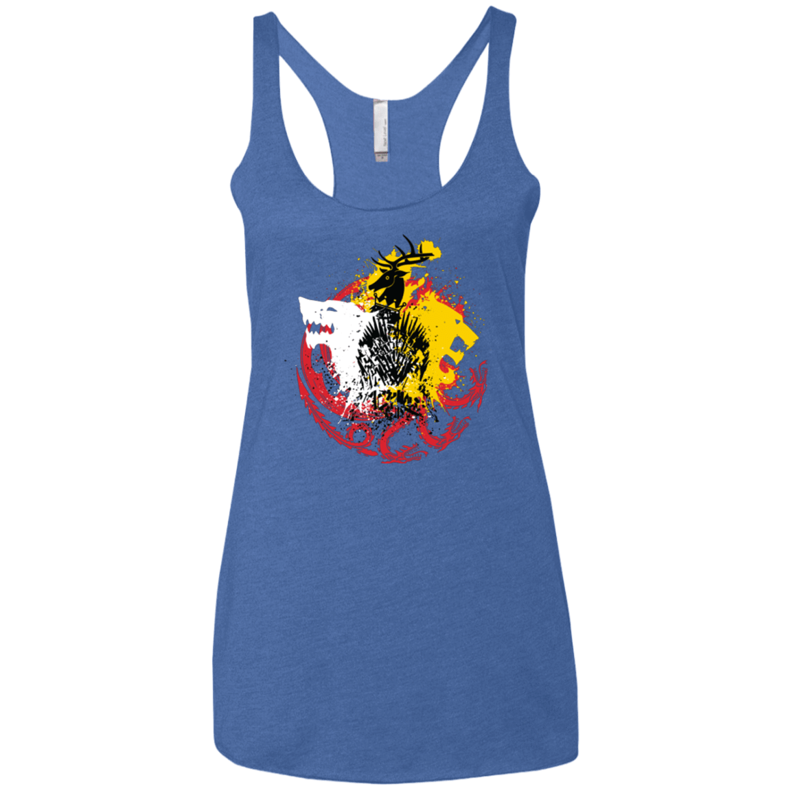 T-Shirts Vintage Royal / X-Small GAME OF COLORS Women's Triblend Racerback Tank
