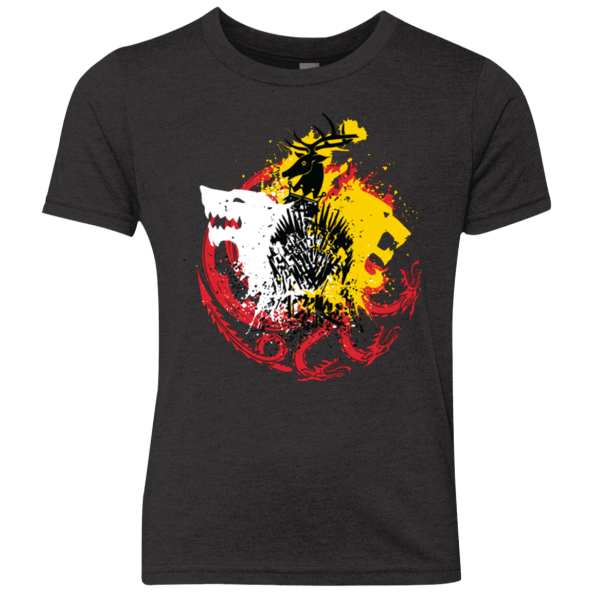 T-Shirts Vintage Black / YXS GAME OF COLORS Youth Triblend T-Shirt
