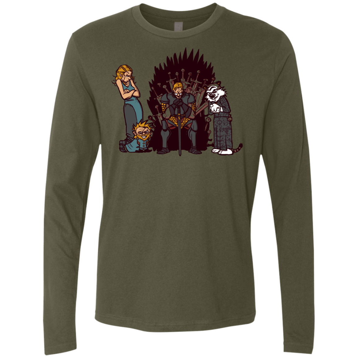 T-Shirts Military Green / S Game Of Conspiracy Men's Premium Long Sleeve