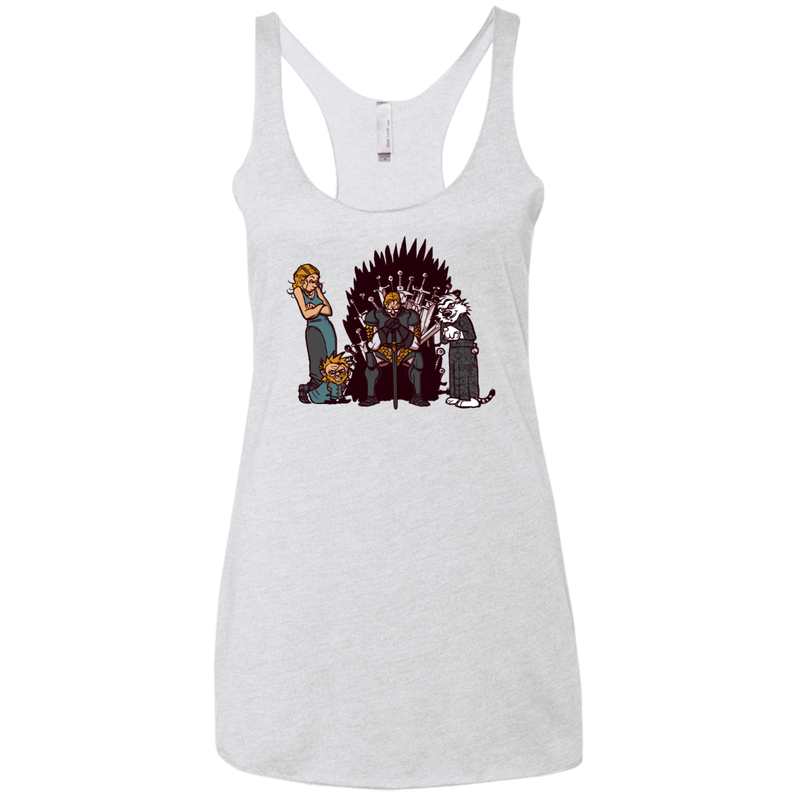 T-Shirts Heather White / X-Small Game Of Conspiracy Women's Triblend Racerback Tank