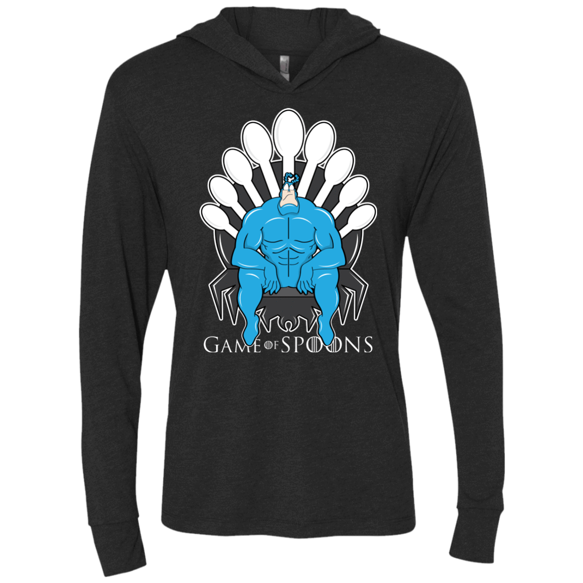 T-Shirts Vintage Black / X-Small Game of Spoons Triblend Long Sleeve Hoodie Tee