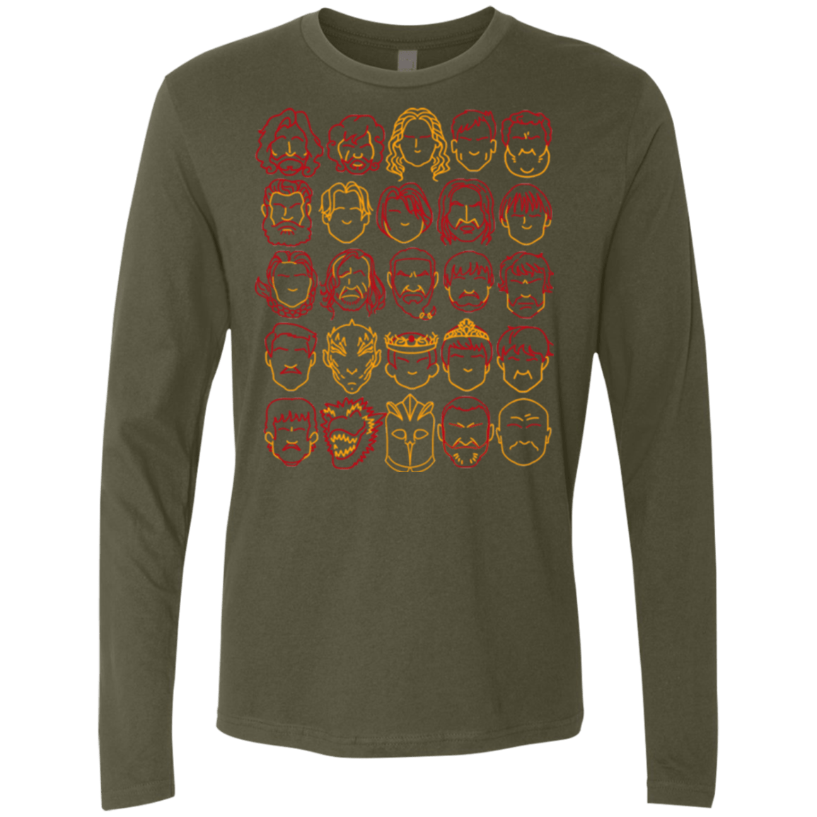 T-Shirts Military Green / Small Game of Thrones Minimalism Men's Premium Long Sleeve