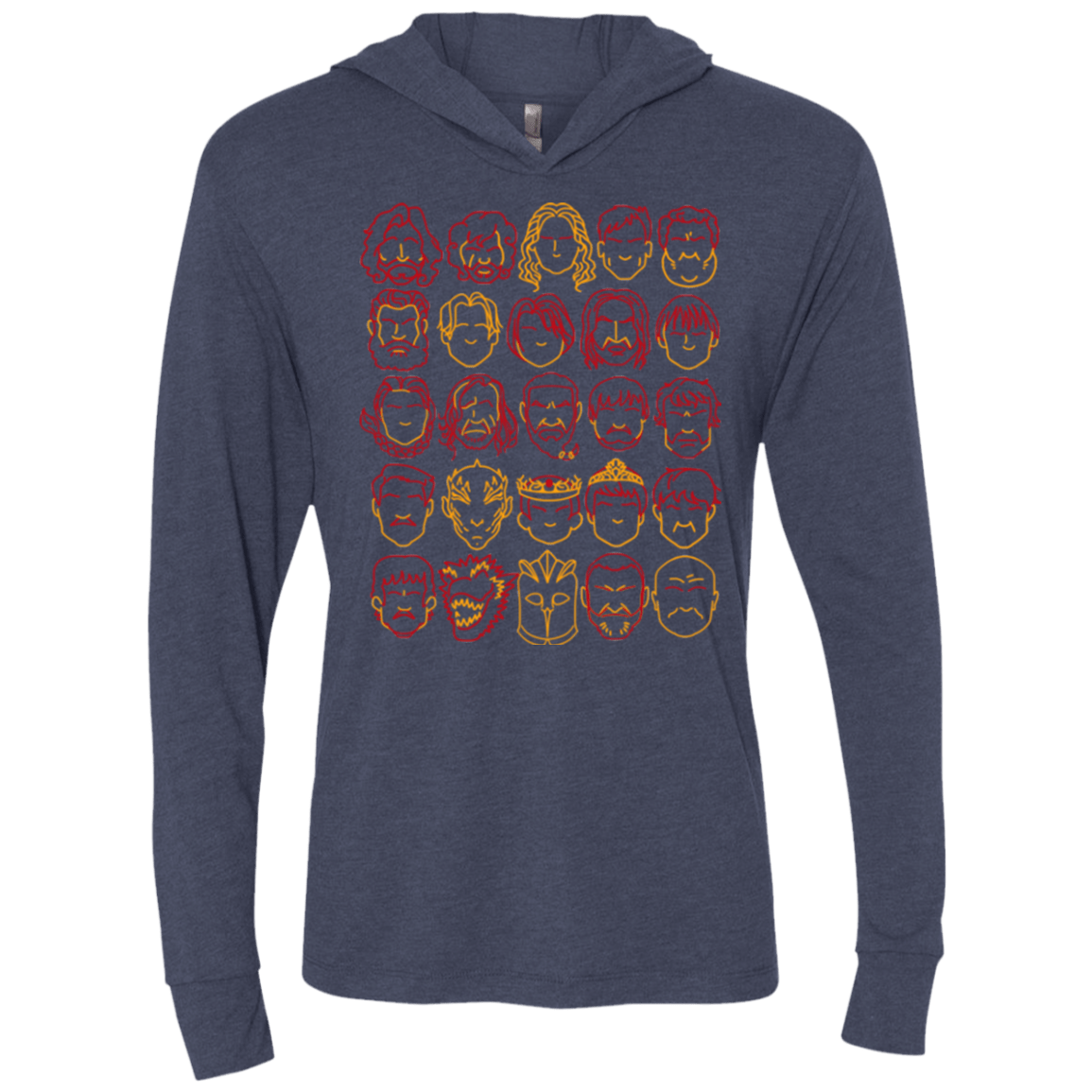 T-Shirts Vintage Navy / X-Small Game of Thrones Minimalism Triblend Long Sleeve Hoodie Tee