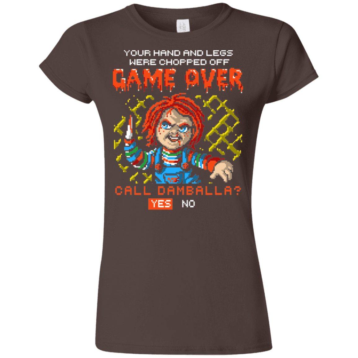 T-Shirts Dark Chocolate / S Game Over Junior Slimmer-Fit T-Shirt