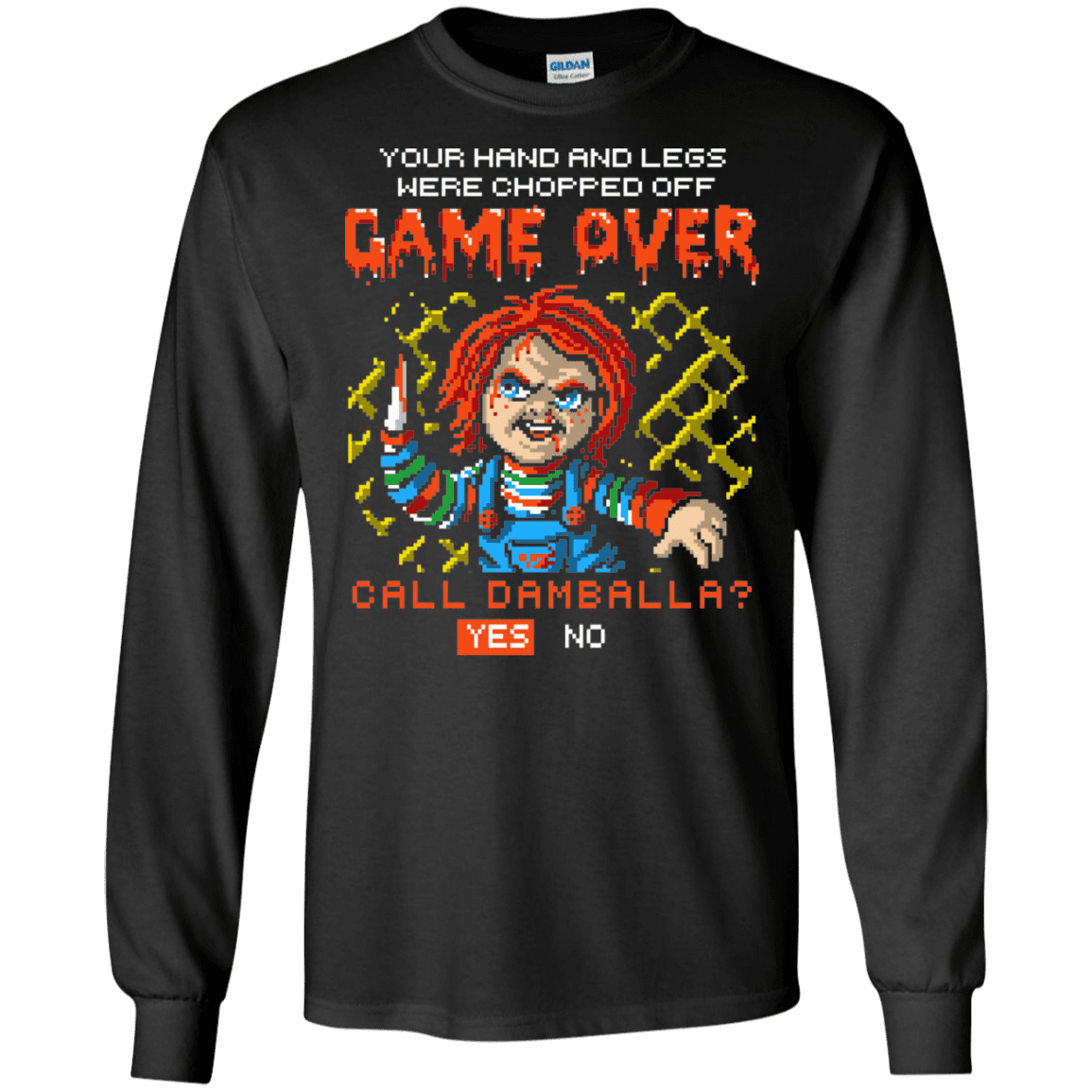 T-Shirts Black / S Game Over Men's Long Sleeve T-Shirt